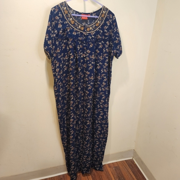 ZOLA floral Nighty Maxi Nightgown Dress With Pockets XL - Picture 4 of 11